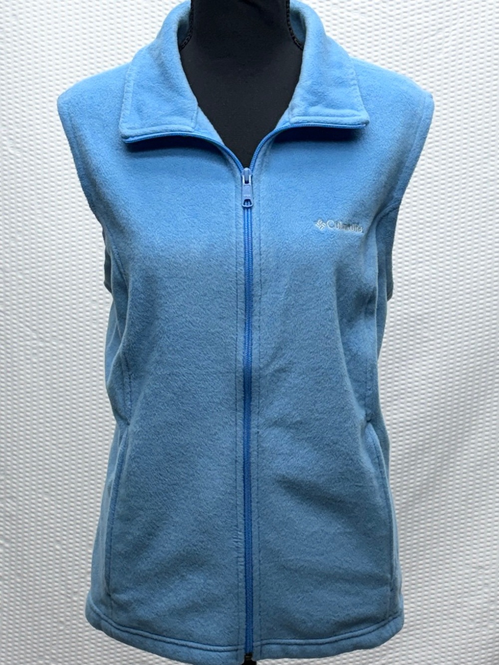 Columbia Benton Springs Fleece Zip Vest Women’s XL Sky Blue WL1023